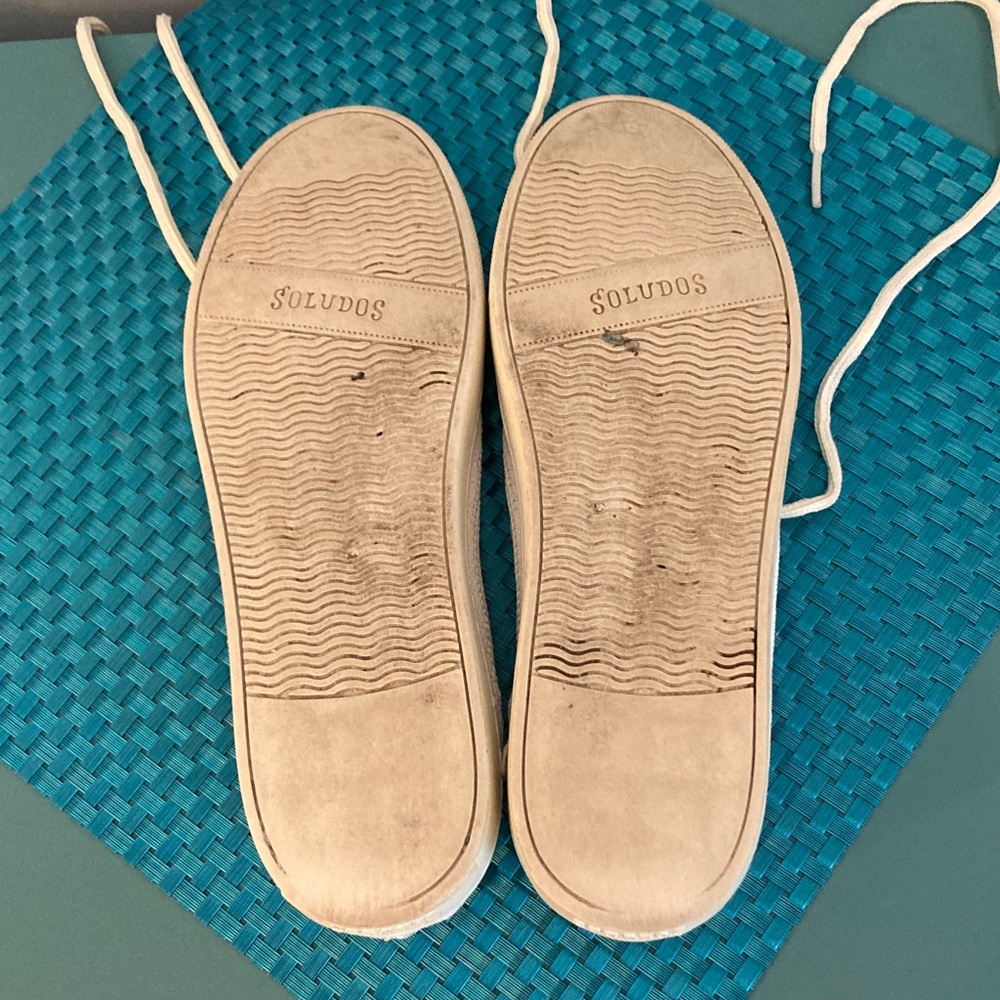 Soludos Off-White Knit Sneakers Women Size 10 - Picture 13 of 16